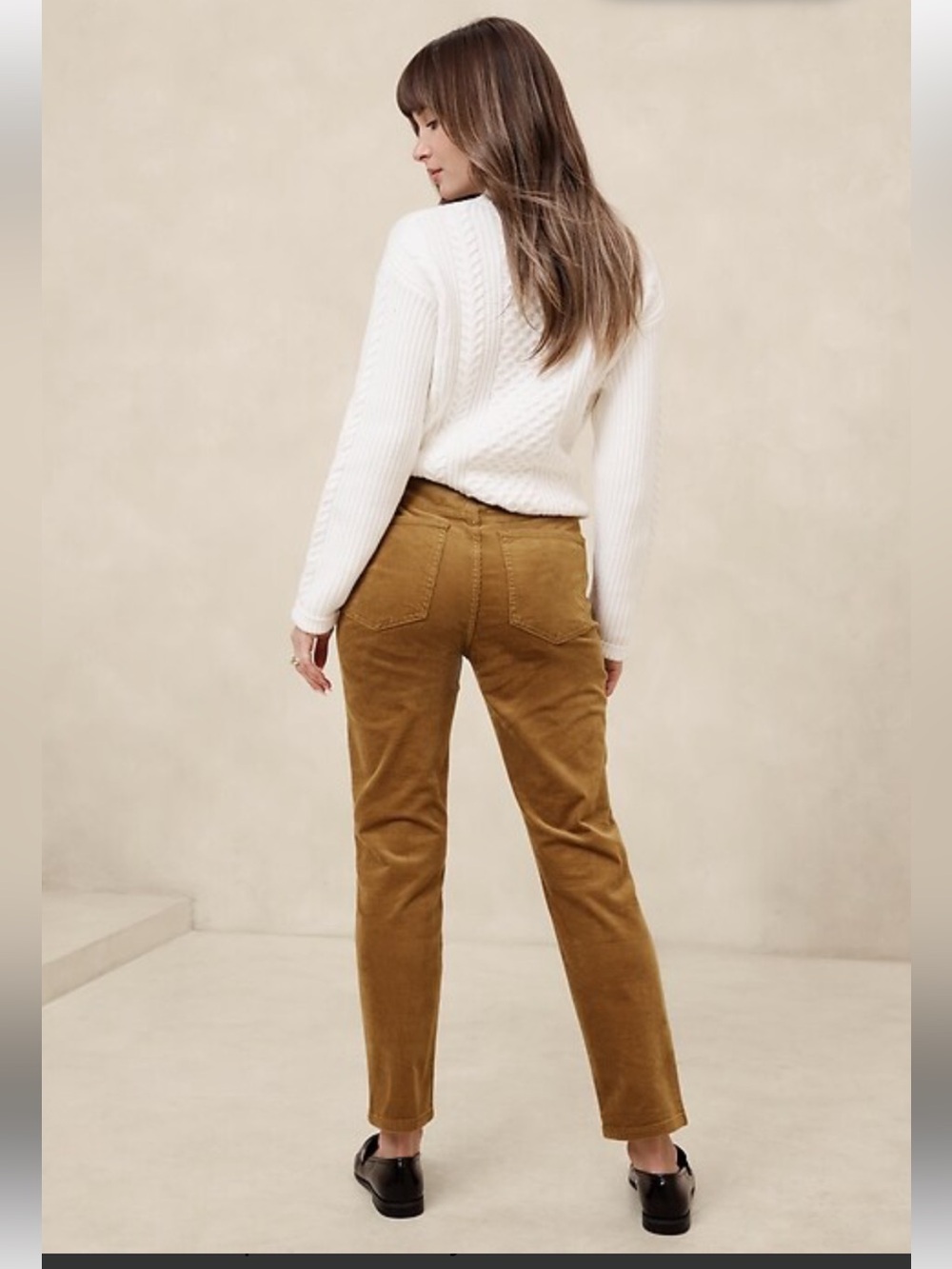 Banana Republic Factory High-Rise Slim Corduroy Pants Camel Brown Size 29 US 8